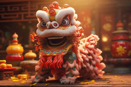 新年傳統舞獅表演圖片攝影圖 攝影圖片