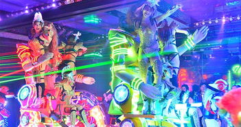 東京新宿新潮體驗 美眉餐廳機(jī)器人秀與馴獸表演團(tuán)